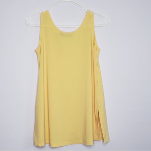 Sympli Yellow Sleeveless Tank Top Polyester Spandex Layering Piece - Picture 3 of 12